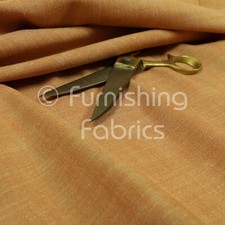 Hard Wearing Poly Cotton Material Flat Weave Plain Upholstery Fabric In Orange