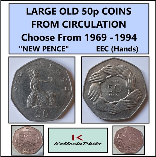 Large 50p fifty pence coin - 50p,
