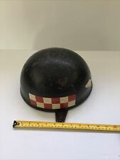 Preloved WW2 Dispatch Riders Helmet Decorated With Matchless Motorbike Emblem