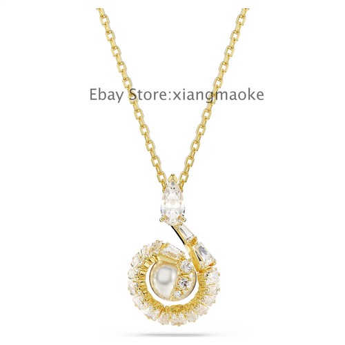 Snake pendant crystal pearl - snake,