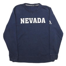 ADIDAS Mens Navy Blue Nevada Crew Neck M Sweatshirt Cotton Blend Pullover