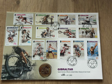 Gibraltar Island Games £2 Coin And Stamp Cover 2020 BU5