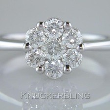 Diamond Daisy Cluster Ring