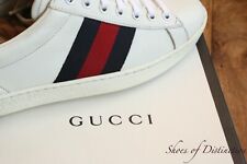 Gucci Ace White Blue Snake Leather Shoes Trainers Sneakers Men's UK 7 US 8 EU 41