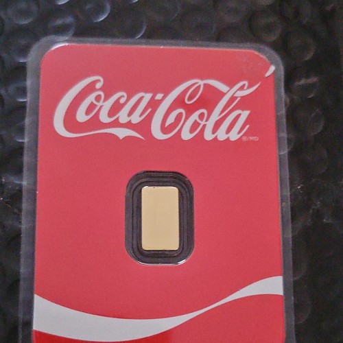Coca cola gold bar display - coca-cola,