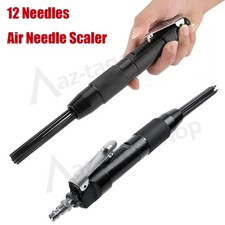 Air Needle Scaler Descaler Hammer Gun Metal Rust/Paint Remover Tool 1/4" 12 Pin