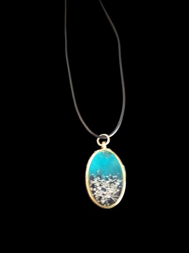 Handmade resin necklace - resin,