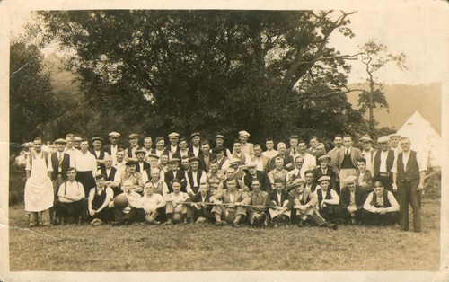 Old football team - football, rppc