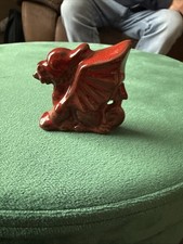 Vintage  Crochendy Bangor Wales Pottery Griffin Dragon Red clay
