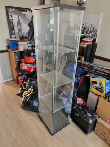 64x17x14 glass display cabinet - 64x17x14,