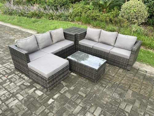 Rattan garden furniture set - rattan,