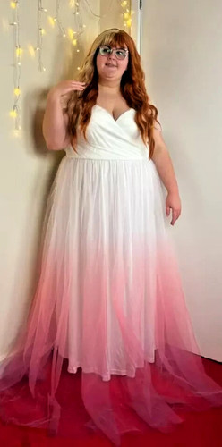 Beautiful long white ball - white,