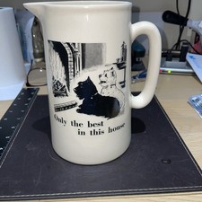 RARE BLACK & WHITE SCOTCH WHISKY JUG No 8 OF 8  7.25in Tall, ENGLAND.