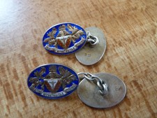 vintage silver enamel cufflinks crest of Association of Certified Accountants