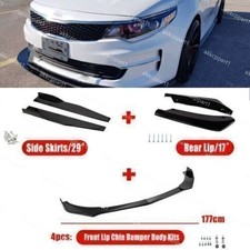 For Renault Clio Laguna Megane Side Skirt+Rear Lip+Front Bumper Spoiler Splitter