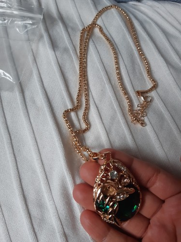 Long pendant necklace - long, gold