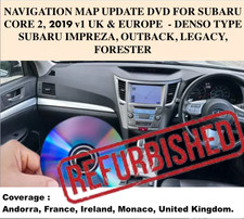 USED - NAVIGATION MAP UPDATE DVD FOR SUBARU OUTBACK - UK & EU 2019  CORE 2 DENSO