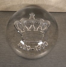 Shell Domed Glass Paperweight