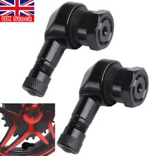 Set of 2 Motorbike Motorcycle 90 Degree Angle Wheel Tire Stem Tubeless Valve UK