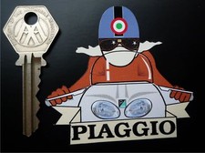 PIAGGIO Cafe Racer Pudding Basin Helmet SCOOTER STICKER Mod Vespa Moped Classic