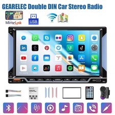 Double DIN Car Stereo Radio Bluetooth 5.0 SWC USB AUX Screen Mirror MP5 Player