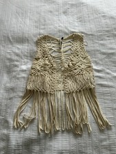 Vintage Topshop Ivory Macrame