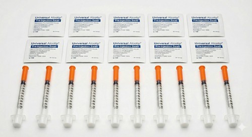 Syringes and alcohol - and, swabs