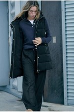 Zara LONG PUFFER GILET Size