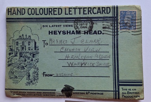 Old letter card from - letter,
