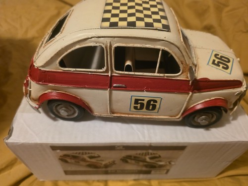 Vintage style white fiat 500 - vintage,
