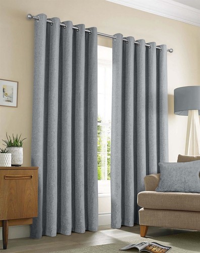 Chenille eyelet curtains - chenille,