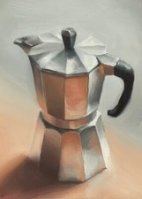 Moka coffee pot still life for