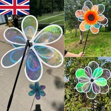 Large Double-Layer Iridescent Colorful Changing Windmill for Outdoor Garden
