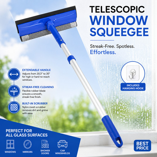 Window squeegee cleaner - 2, in