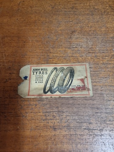 John bull tyres tag reciept - john,