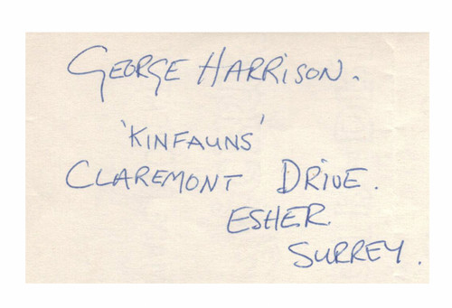 George harrison 1966 signed - george,