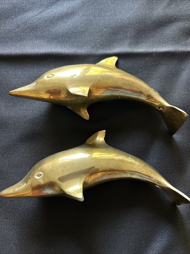Pair vintage brass - a,