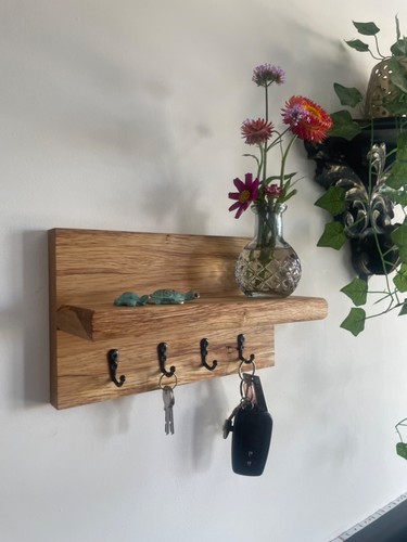 Key holder with shelf wooden - holder,