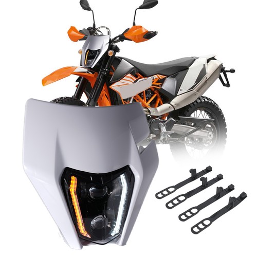 Led headlight white - headlight, mask