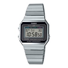 Unisex Wristwatch CASIO A700WE-1AEF Stainless Steel Chrono Alarm