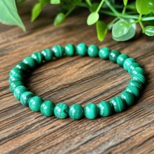 Natural Malachite 6mm Round