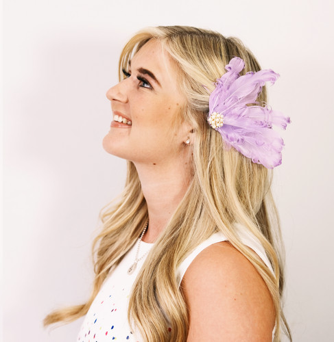 Small pearl hair clip - pearl,