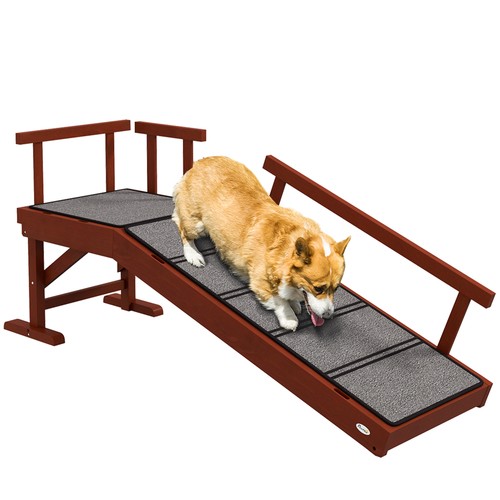 Pawhut wooden dog ramp with - dog,