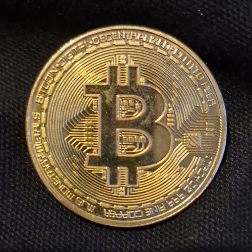 Gold colour bitcoin - gold-colour, novelty