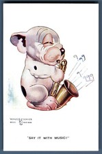 Vintage Bonzo postcard puppy