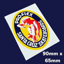 Santa Cruz Pro Flex skateboard vinyl Sticker Classic Half Pipe Surf Van Decks Uk