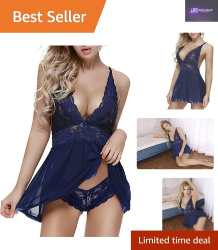 Navy blue halter babydoll - navy,