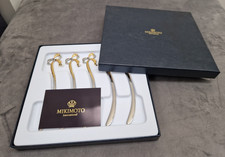 Mikimoto International Pearl Vintage Silver Gold Tone Cocktail Stirrer Set *NEW*