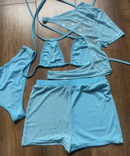 Size funky baby blue - baby, sequin