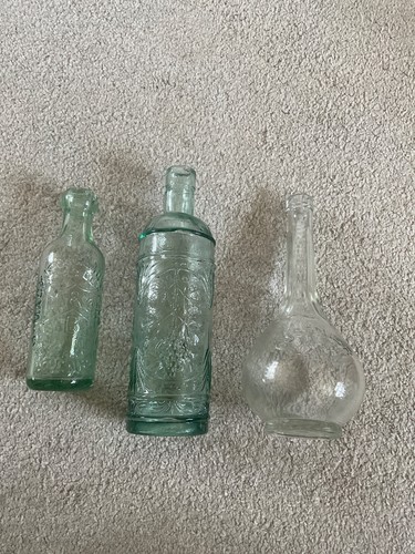 Antique vintage glass bottles - antique,